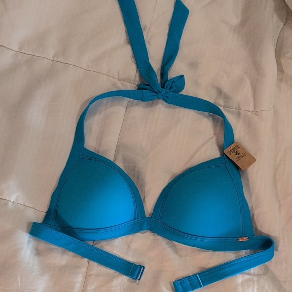 PINK Victoria's Secret Turquoise Padded Bikini Top NWT